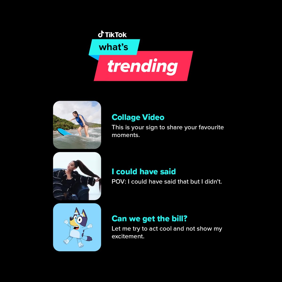 This week what made you mad, what got you excited and what made you lie? #WhatsTrending