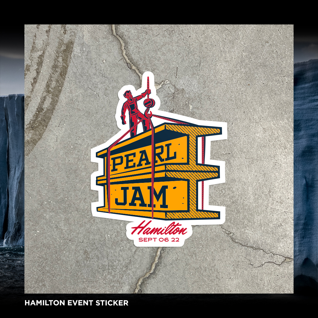 PearlJam's tweet photo. Pearl Jam's heading to Hamilton tonight. Drop a 🤘 if you're attending the show.

Artist: BYOUS

The event poster and merch are all available at the merch stand, starting at 1 pm. https://t.co/WHNv1Tgbeo