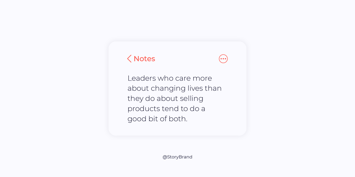 🚨 ⁠REMINDER: focus on changing lives, not pushing products. That’s why you love your work anyways, right?
