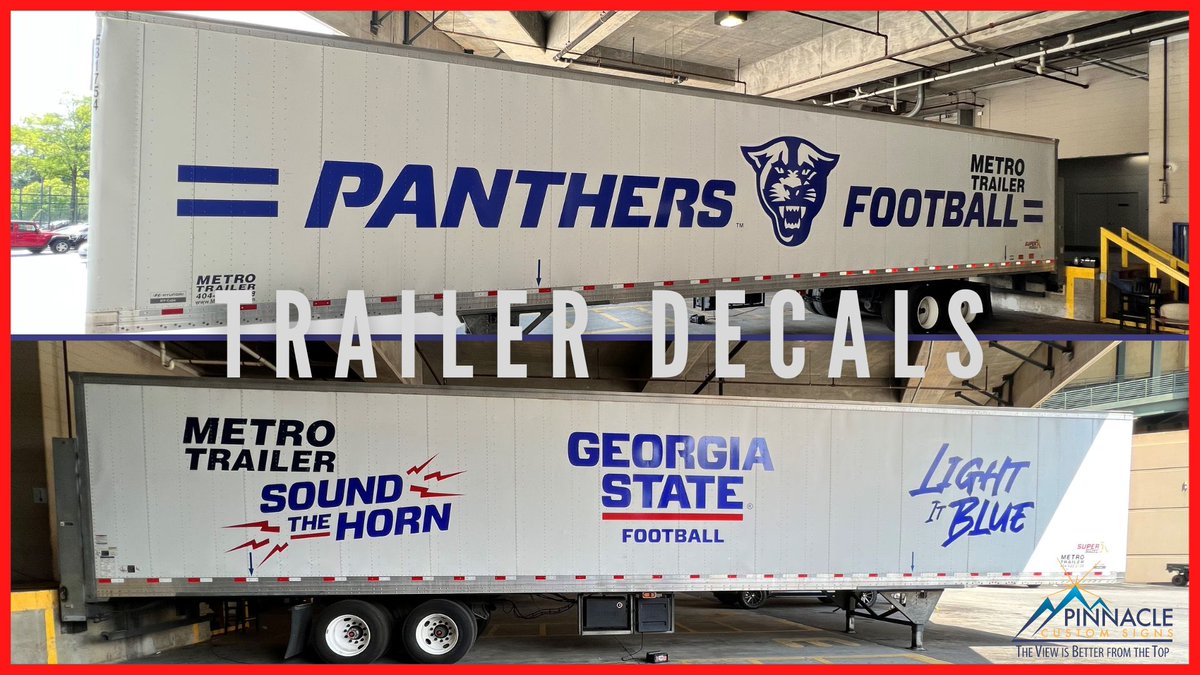 PinnacleCstmSgn's tweet image. Pinnacle Custom Signs is a proud supporter of Georgia State Athletics. Ted completed putting decals on the Georgia State Football Teams Equipment trailer. #betterfromthetop #vehiclegraphics #trailergraphics #truckdecals #vehicledecals #vehiclewraps #truckwraps