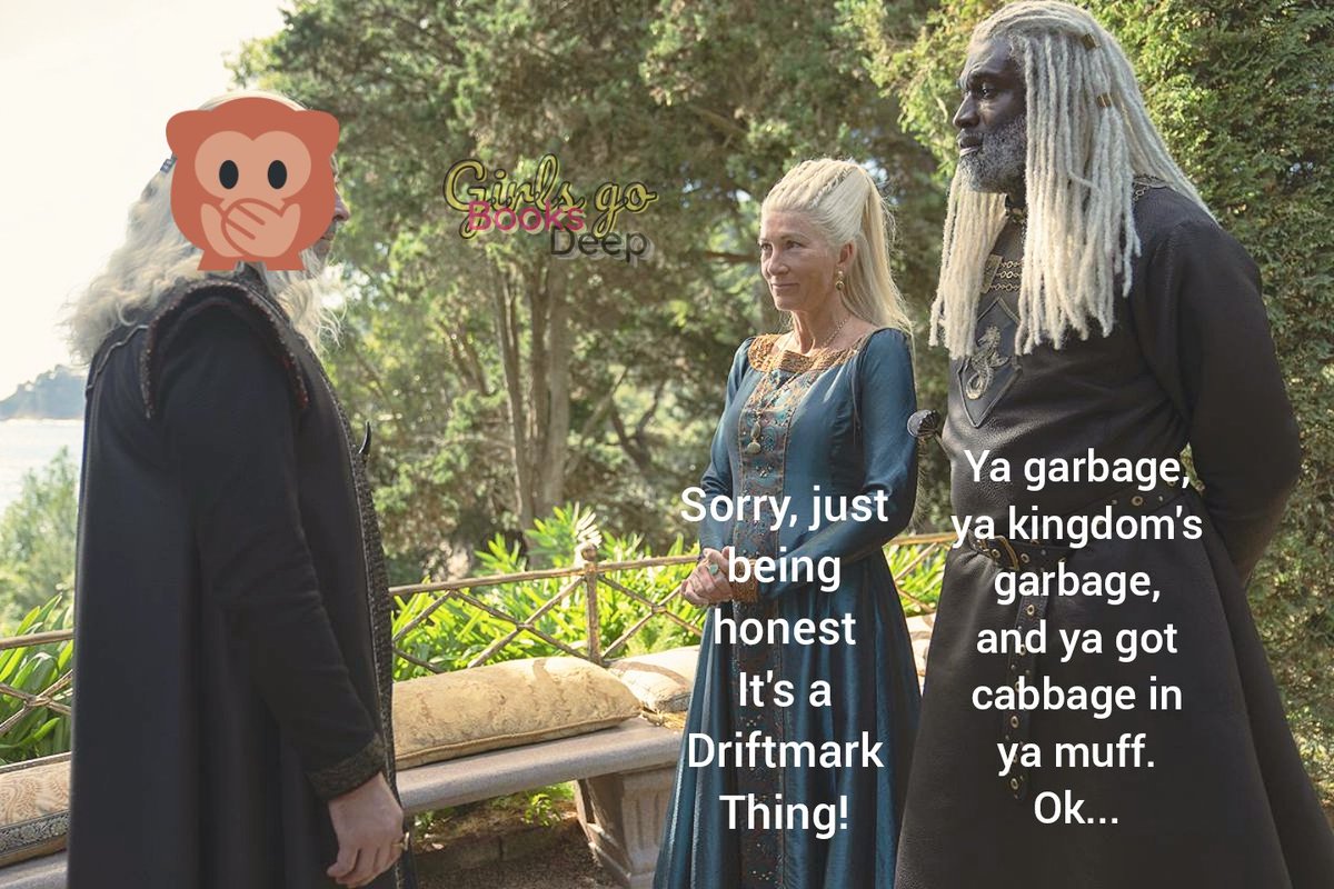 iveryandgold's tweet photo. We were laughing so hard as Corlys read Viserys to filth & back.
Being brutally honest ~must~ be a Driftmark Thing.
(For the select few who are Thrones nerds *and* seen every episode of South Park twice. Lol)
#HouseOfTheDragonHBO
#SouthPark
#MuffCabbage
#ASOIAF
#HOTDSDCC https://t.co/anqVNMtKZd