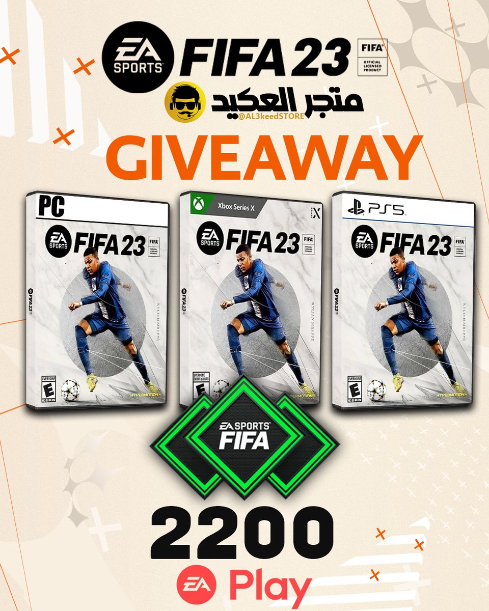 RockyFIFA10's tweet photo. 🚨🚨🚨 سحب على نسخة #فيفا23 + 2200 فيفا بوينت + اشتراك EA (حساب كامل) بمناسبة افتتاح متجري الخاص لبيع الألعاب والاشتراكات ومحتويات داخل اللعبة #FIFA23 

📝 تُطبق الشروط:
• ريتويت للتغريدة 🔁
• تابعني وتابع @AL3keedStore 💙
• منشن صديقك 👥

🎁 الإعلان يوم الإثنين ان شاء الله https://t.co/D3tA3QVPuV