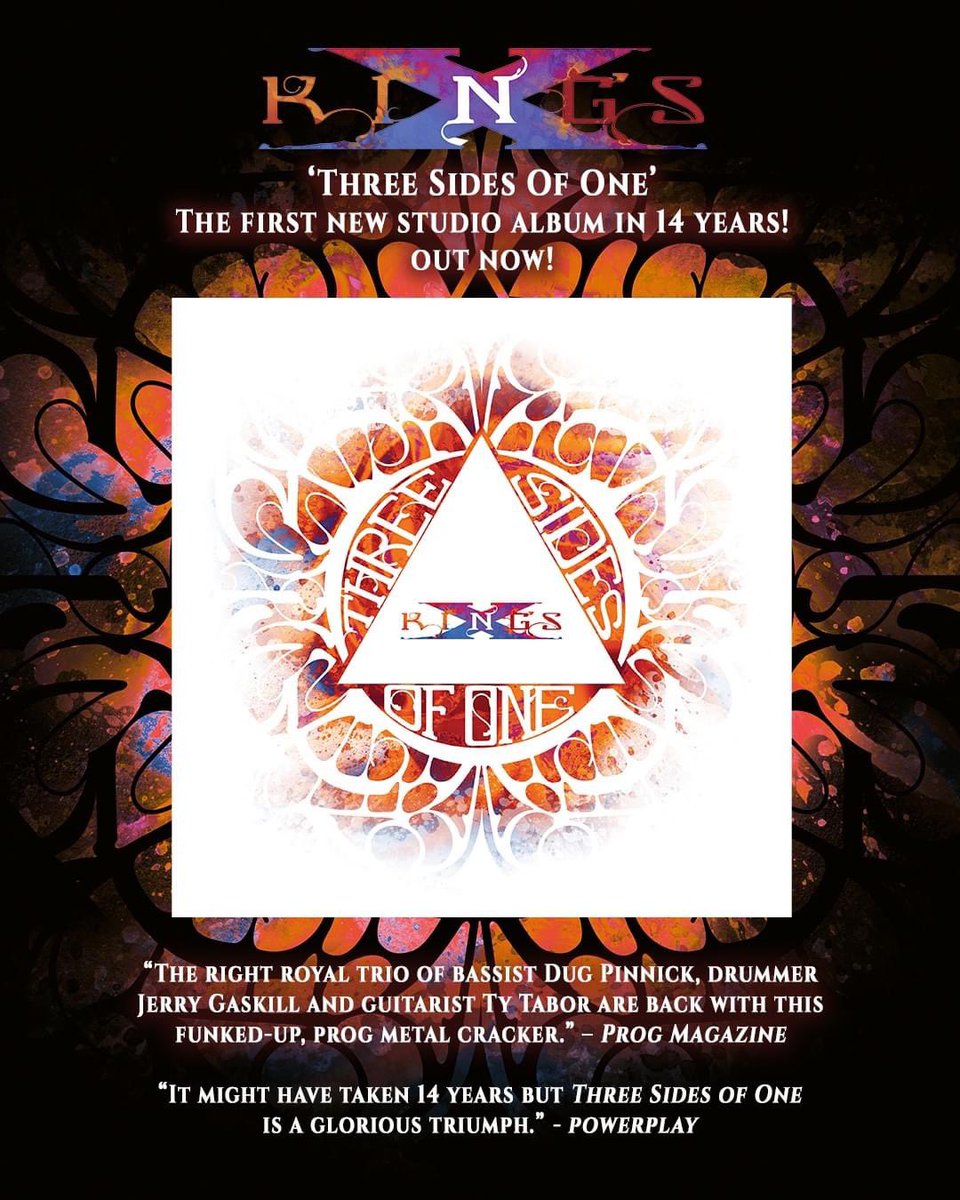 The 14 Year wait is over!!
So happy to be able to say that!!

You can join the band and the Producer, Michael Parnin, live TODAY at 3pm EST at their Digital Listening and Release Party

MeetHook.live/kingsx

GET THE ALBUM NOW ---&gt; kingsx.lnk.to/ThreeSidesOfOne

GO TELL SOMEBODY!
