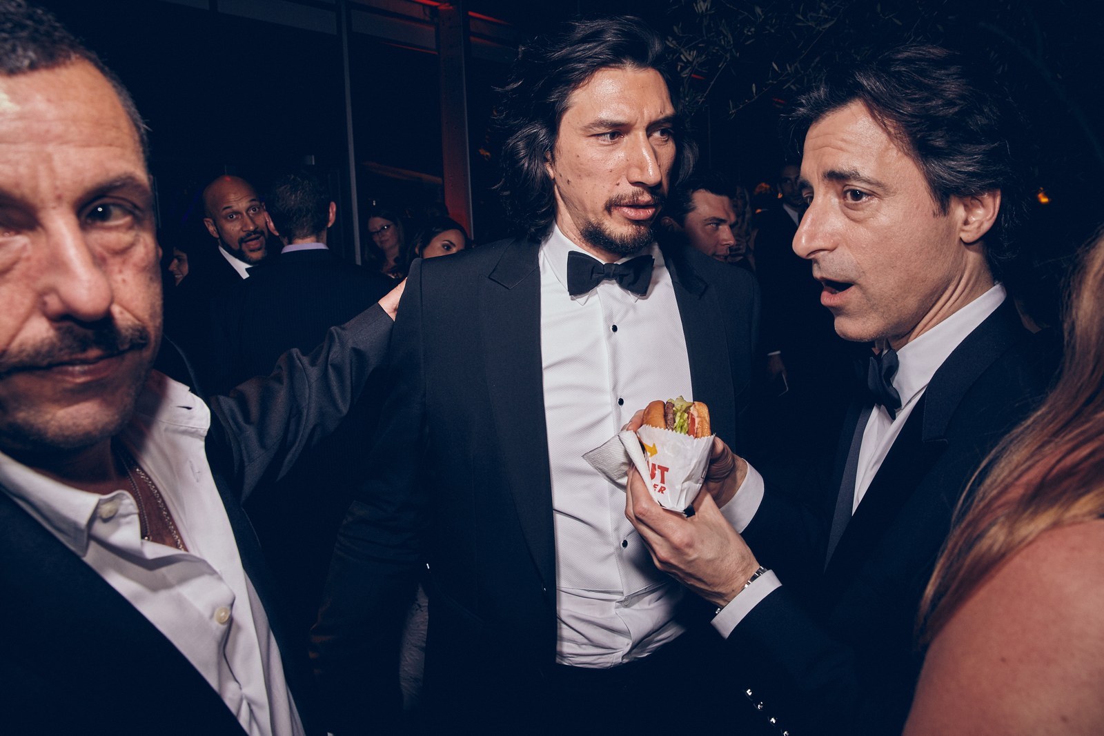 Happy birthday, Noah Baumbach! Here with Adam Driver and Adam Sandler. 