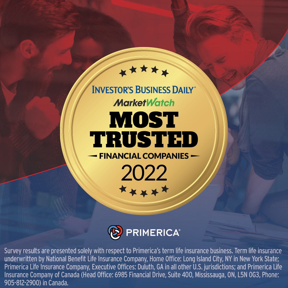 Tuk_47's tweet photo. #PrimericaProud and happy to share that we’ve been recognized as the #1 Most Trusted Life Insurance Company and #3 Most Trusted Financial Company by @IBDinvestors. #MostTrusted

https://t.co/PuCIY3dOBA

https://t.co/kwTXAFl5I9 https://t.co/8EoPeoQcv6