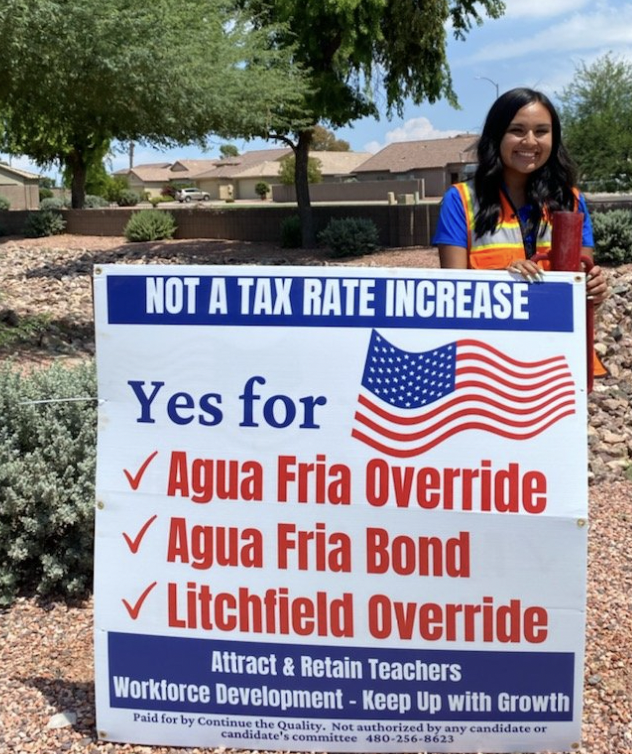 ctquality's tweet photo. We're so excited to see our street signs around the Southwest Valley! #VoteYESforSchools https://t.co/u9t2v3vpRe