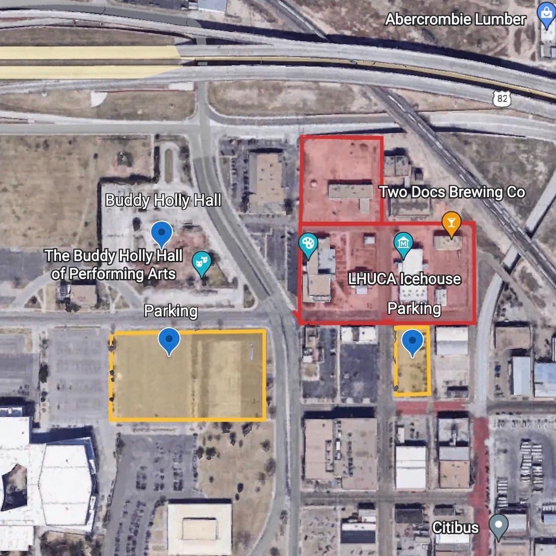 #FFAT is back! Please be aware of street closures in the area (highlighted red). Additional parking is marked yellow. Two Docs parking lot closes at 1PM.