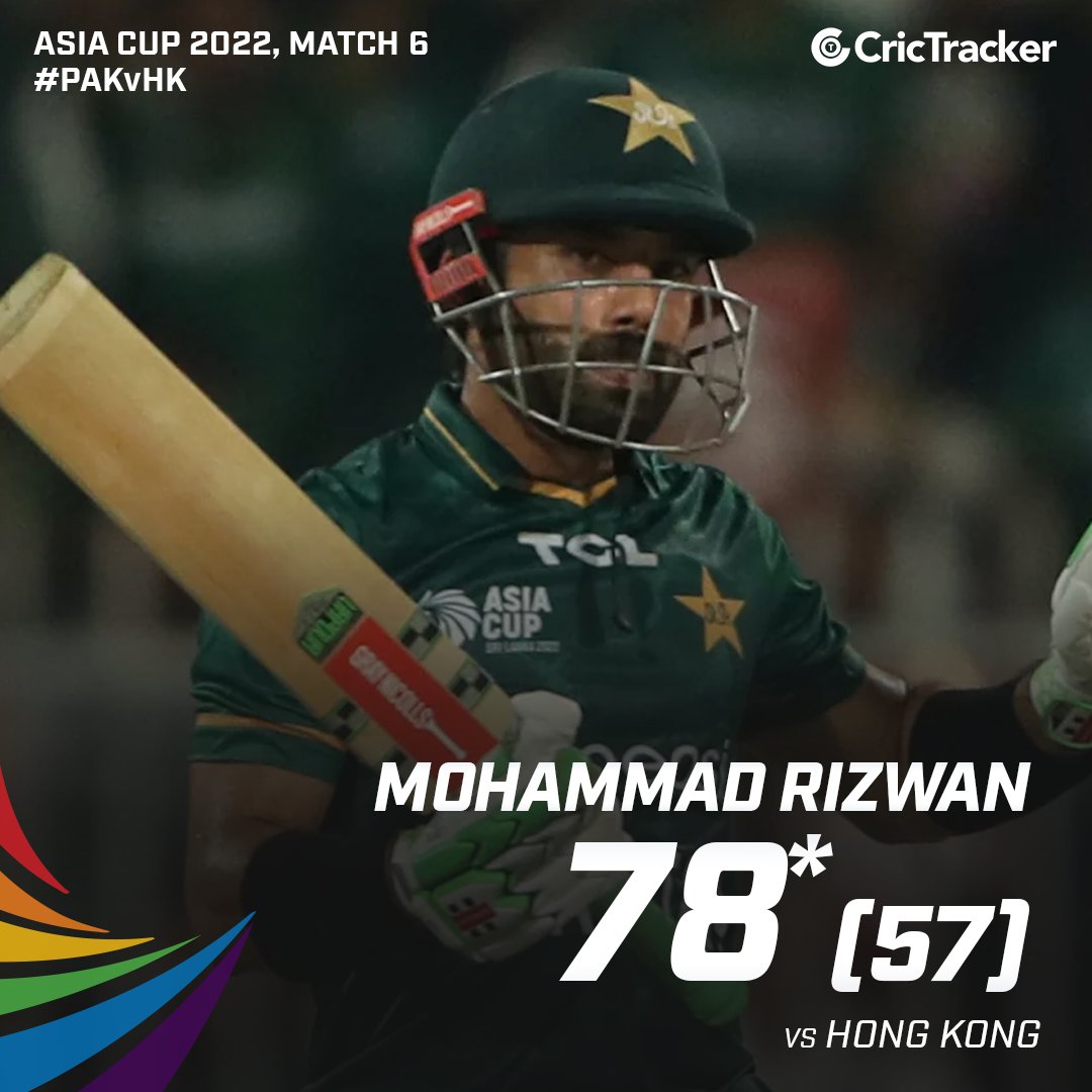 Cricketracker's tweet photo. Mohammad Rizwan and Ehsan Khan are the stars with bat and bowl for their respective teams.

#CricTracker #PAKvHK #AsiaCup2022 #MohammadRizwan #EhsanKhan https://t.co/WS5eIh61Mk