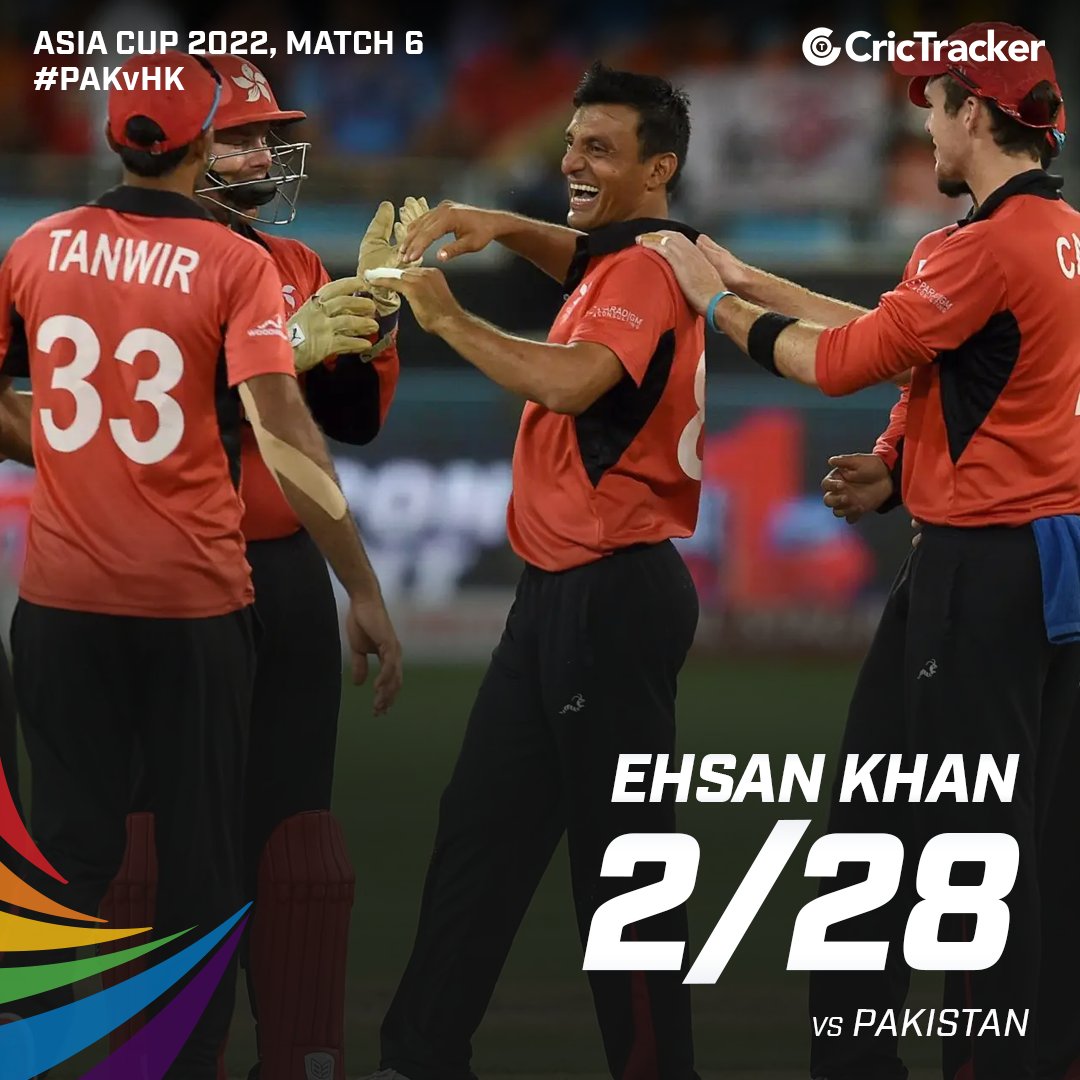 Cricketracker's tweet photo. Mohammad Rizwan and Ehsan Khan are the stars with bat and bowl for their respective teams.

#CricTracker #PAKvHK #AsiaCup2022 #MohammadRizwan #EhsanKhan https://t.co/WS5eIh61Mk