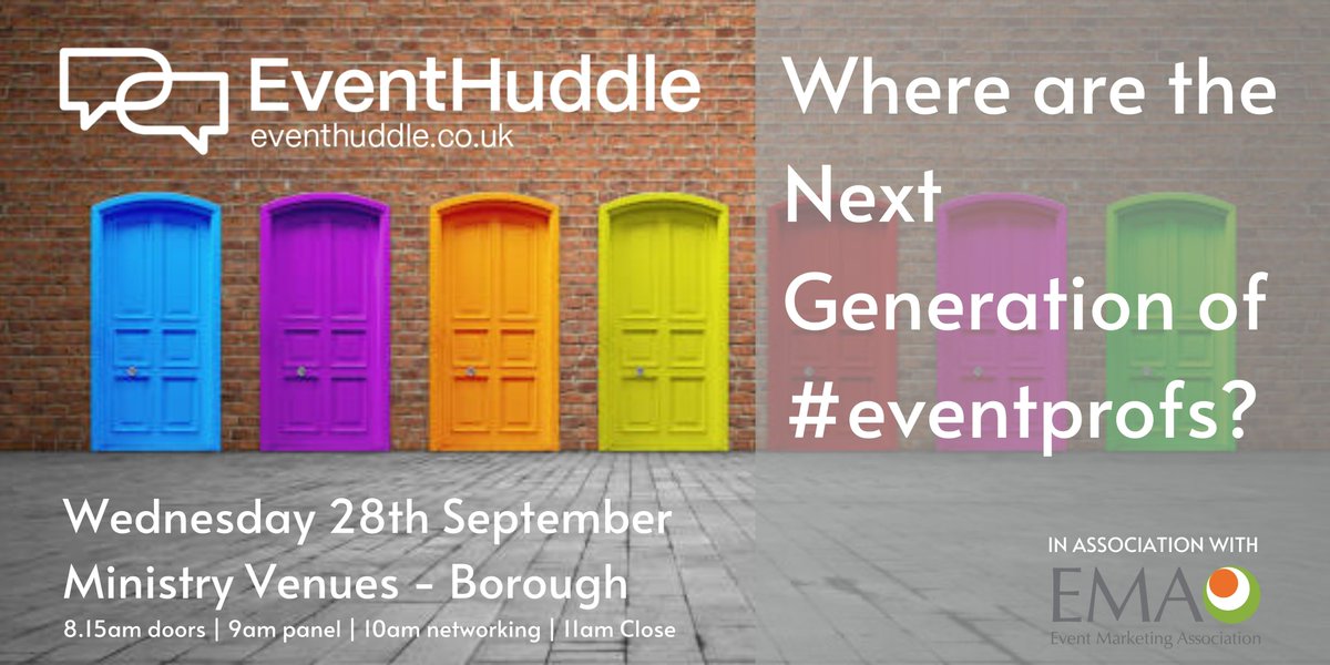 Eventhuddle's tweet photo. We are delighted to announce our next EventHuddle to be held at @ministryvenues - Borough on Wednesday 28th September.
Registration is now open
https://t.co/agRgkQzH8c
#eventprofs #venues #eventhuddle #apprenticeships #degree #internships https://t.co/mQ9iAhg0eT