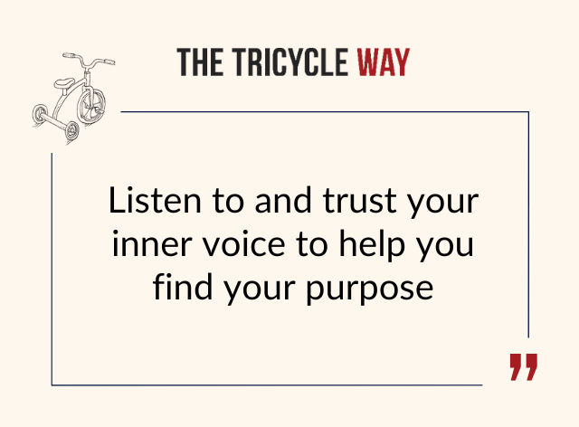 TheTricycleWay's tweet photo. "Listen to and trust your inner voice to help you find your purpose." 

#Motivation #Purpose #ttw #soul https://t.co/Z5SDo2bgNK