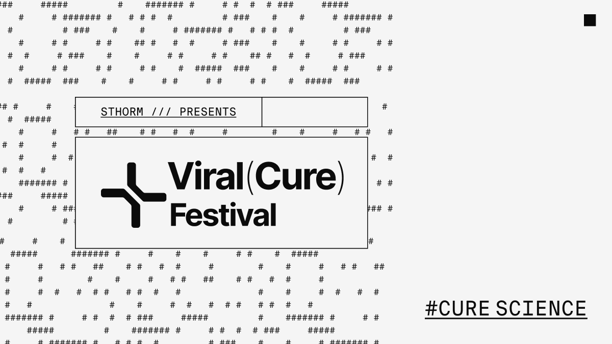 Sthorm_official's tweet photo. At #ViralCureFest we will be celebrating the launch of the pilot version of the @Viral_Cure project, a Decentralized Science endeavor developing new ways of boosting scientific research and outreach through blockchain technologies.
#CureScience https://t.co/fa6oExvDOV