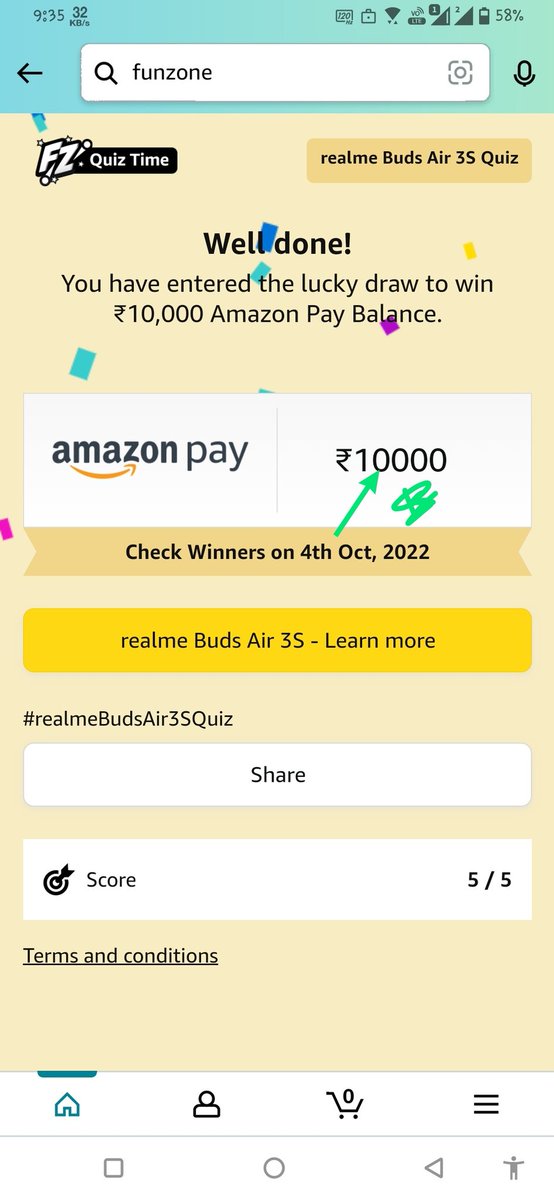 imkaran93's tweet image. Amazon Quiz ✅🙏🏻
@amazonIN ,@realmeIndia ,@realmeTechLife ,
#realmeTechLife
#relmeTechLifeT100Quiz,#ListenInFullcolour