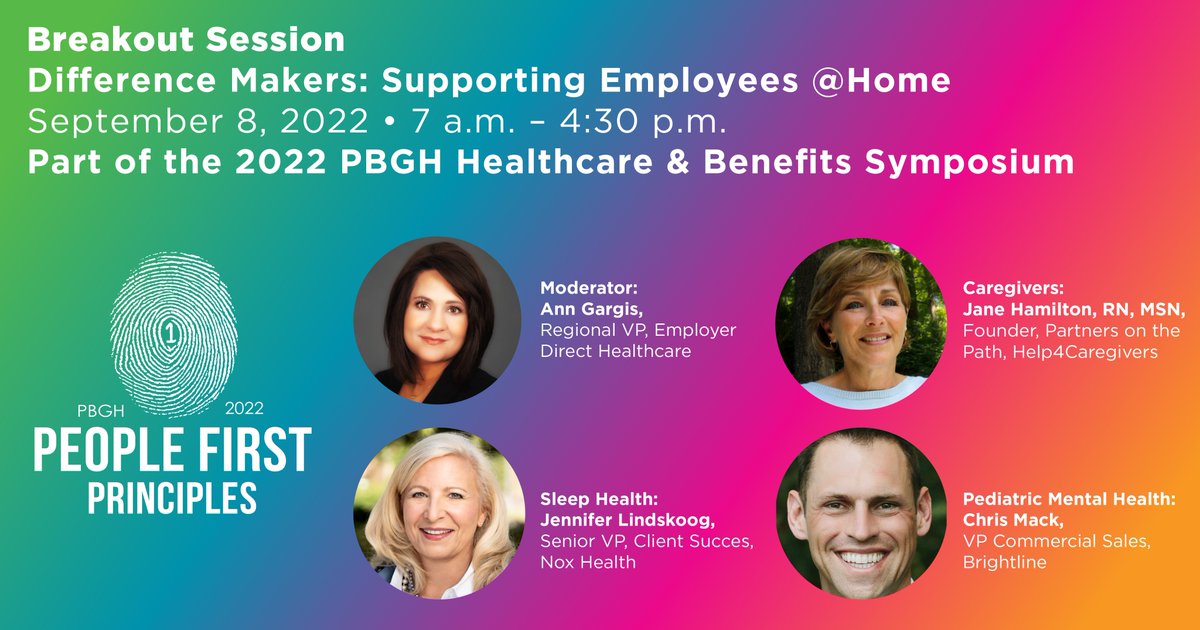Leaders are now considering what employees endure outside of the office. One breakout session at our Symposium will focus on 3 common areas that employees often need support with at home. Poor sleep health, caregiving, &amp; pediatric mental health. pbghpa.org/symposium/