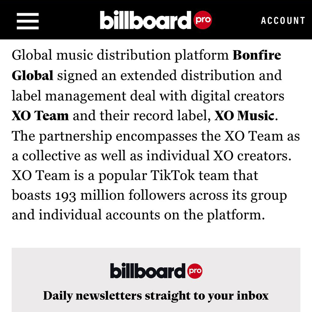 Bonfire Global reaching global accomplishments.🔥
Bonfire Global on the <a href="/billboard/">billboard</a>  deals column 

#BonfireDeals #PoweredByBonfire #SriLanka  #BillboardNews #xoteam #music #billboard #Deals