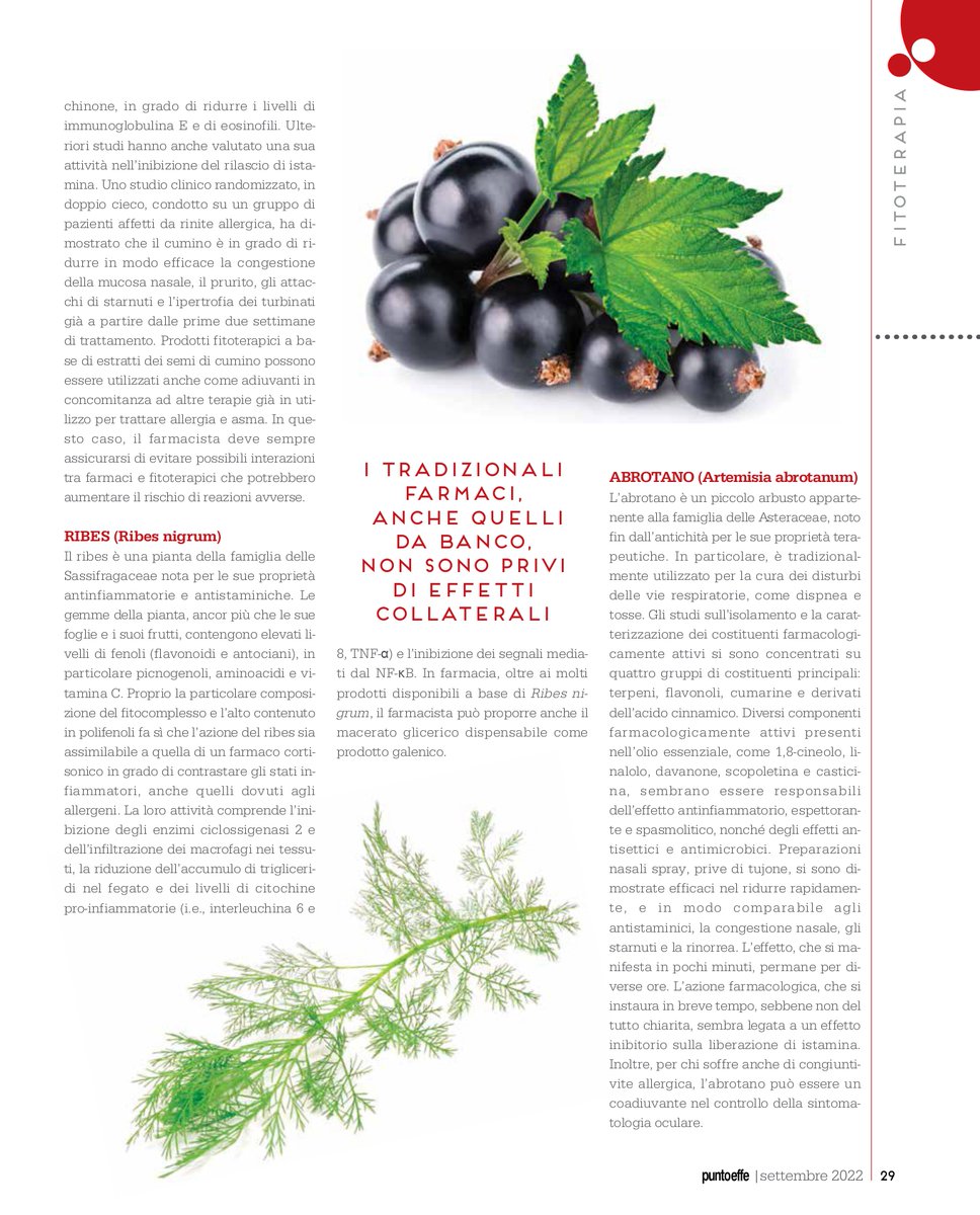 cucumba86's tweet photo. 🌿 Un consiglio #alternativo. Gestione della #rinite #allergica: un armamentario terapeutico in continua espansione. Le opzioni a disposizione del #farmacista
a cura di Giada Crescioli e Niccolò Lombardi
PUNTOEFFE n. 11/22 https://t.co/gVQLFWWbmA