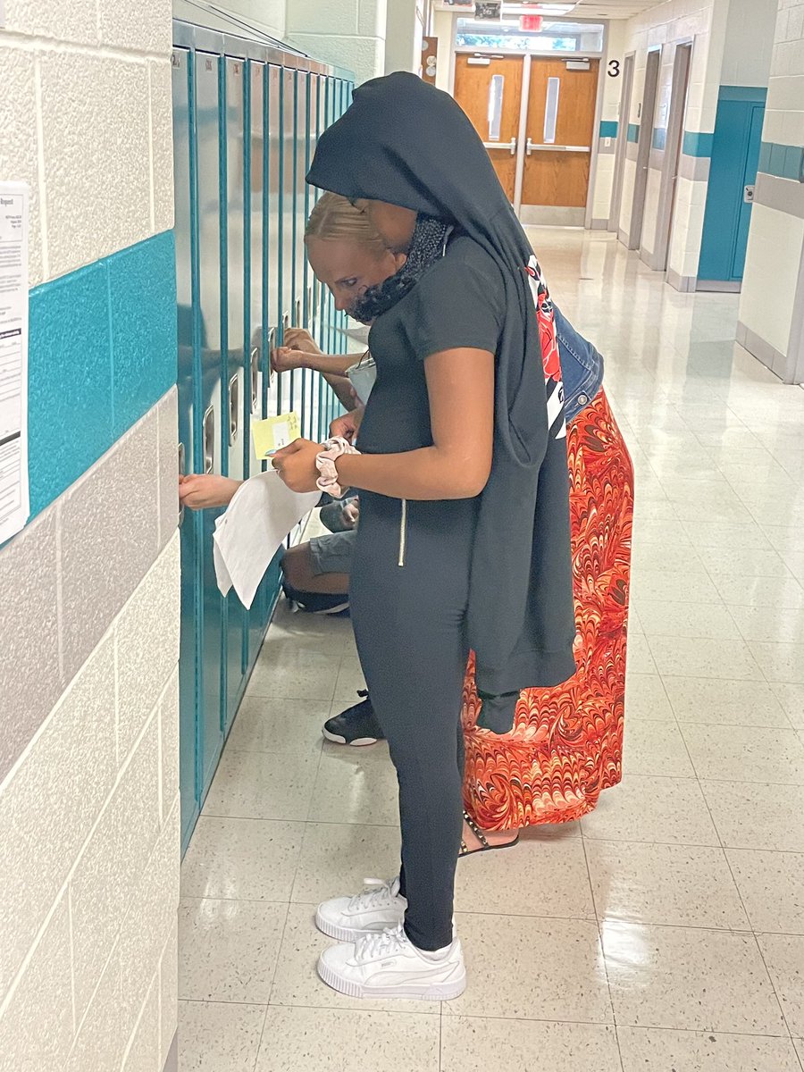 DirectorOSSI's tweet photo. Lockers and lockers and lockers - OH MY! 😱The struggle is real! Thank you Ms. Street for helping with new locker combinations! I might need your help too! https://t.co/EqOAiACK5X