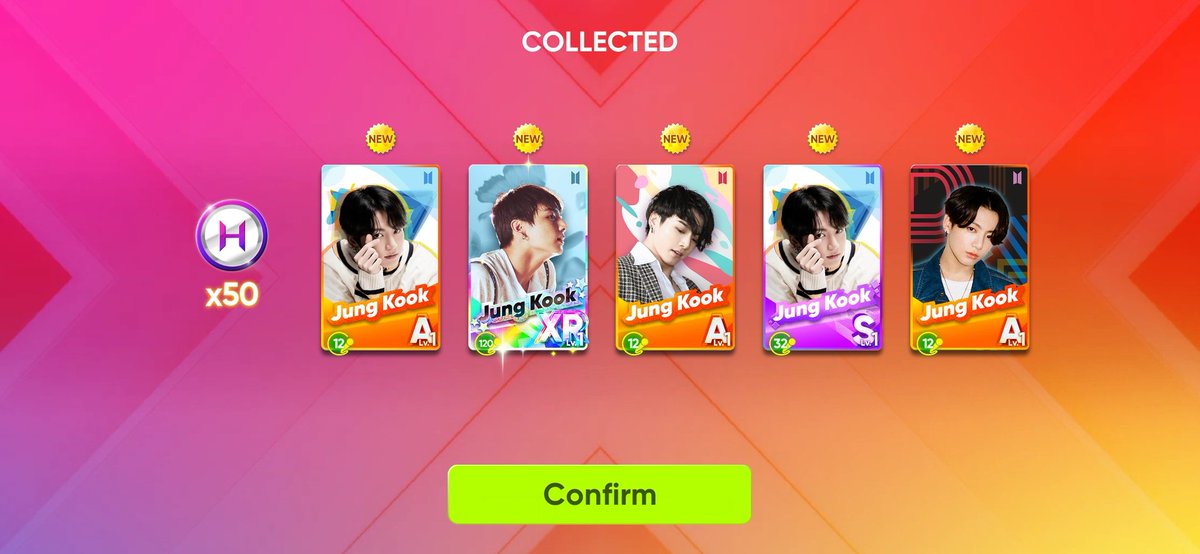tyuneade's tweet image. wow i got jungkook xr while being level 1 in rhythm hive