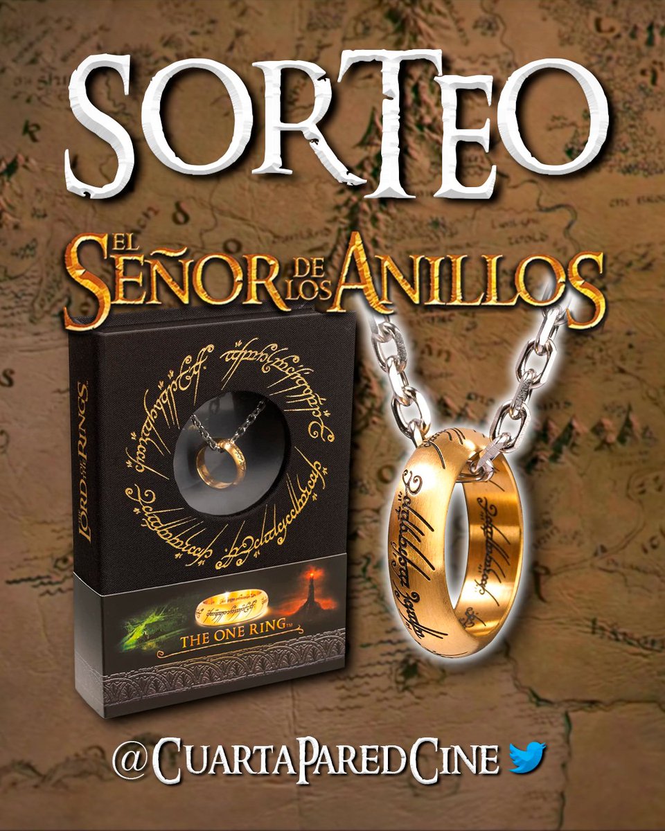 #SORTEO de una réplica oficial de The Noble Collection del Anillo Único de #ElSeñorDeLosAnillos.

Para participar:

1️⃣ Sigue a <a href="/CuartaParedCine/">la cuarta pared</a>.
2️⃣ Haz RT a este tweet.
3️⃣ Menciona (@) a un/a amigo/a.

Ganador/a el 02/10/22. ¡Mucha suerte!

ℹ️ Sorteo internacional.