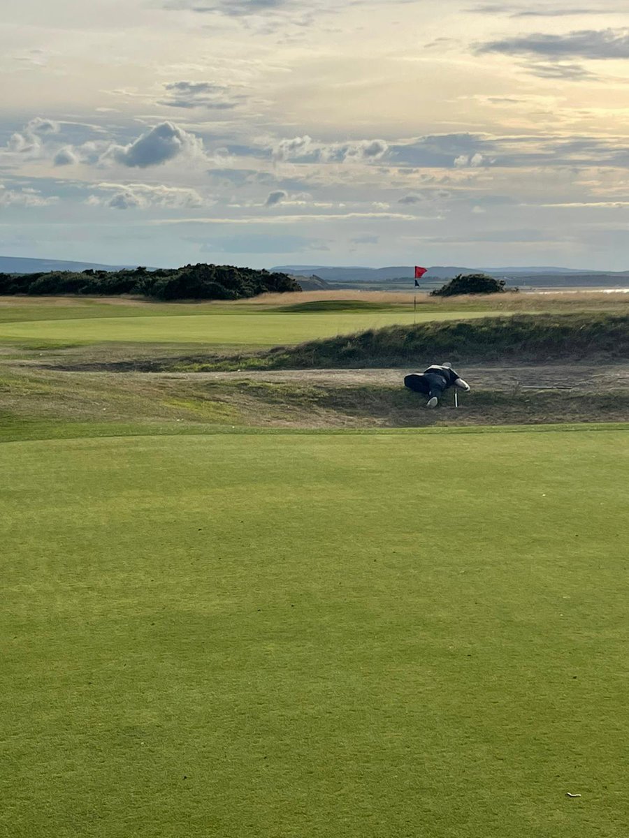 LiamJNG's tweet photo. Cataplexy - The sudden loss of muscle tone leads to weakness and a loss of voluntary muscle control. It is often triggered by sudden, strong emotions such as laughter, fear, anger, stress, or excitement. 

Strong emotion cause - Chipping in whilst playing golf

Aftermath - below https://t.co/YPoDecixBr
