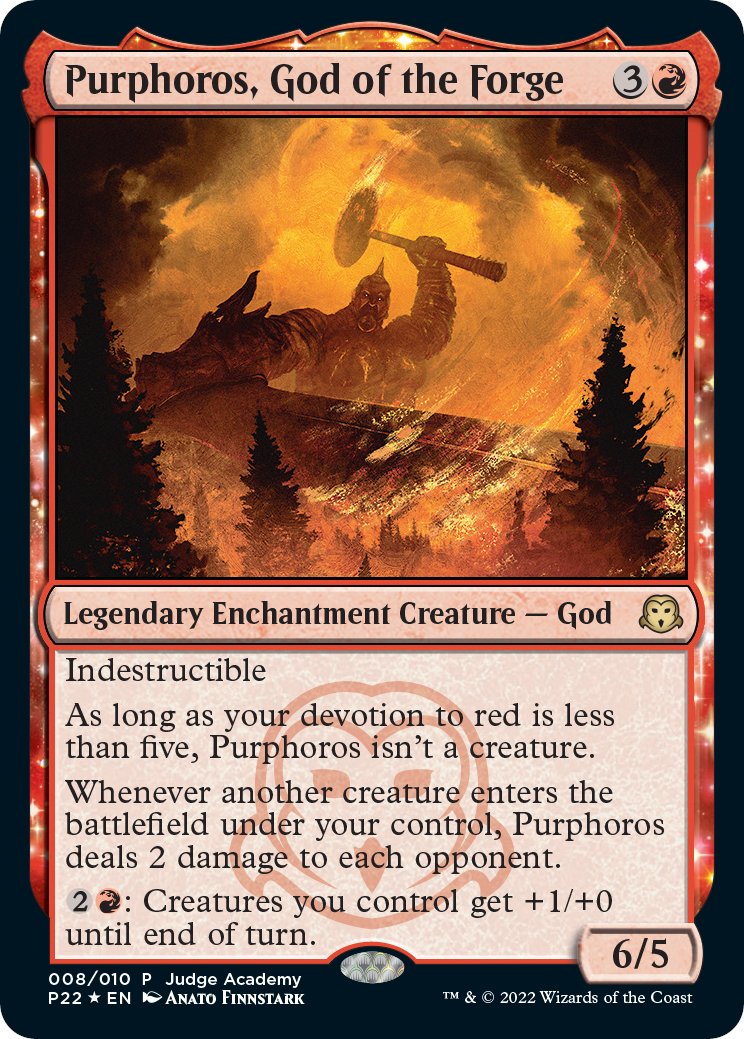 JudgeAcademy's tweet photo. Announcing the Q4 2022 Judge Academy Promos!
Animate Dead
and Purphoros, God of the Forge
#JudgeAcademy #JudgePromos #MagicTheGathering https://t.co/zSaROcQx6y