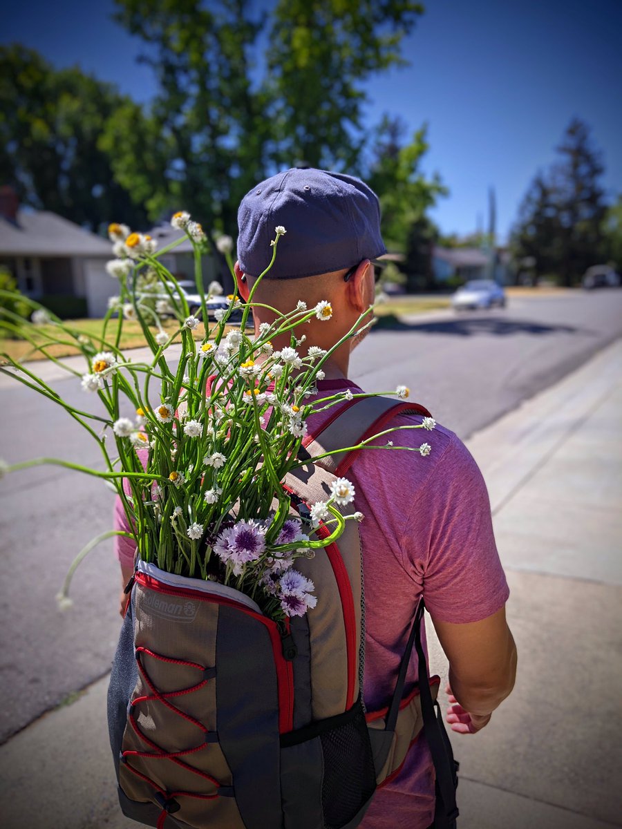 Rucking heavy flowers and super bulky veggies from the farm. 

#iwillneverbeaburlyman