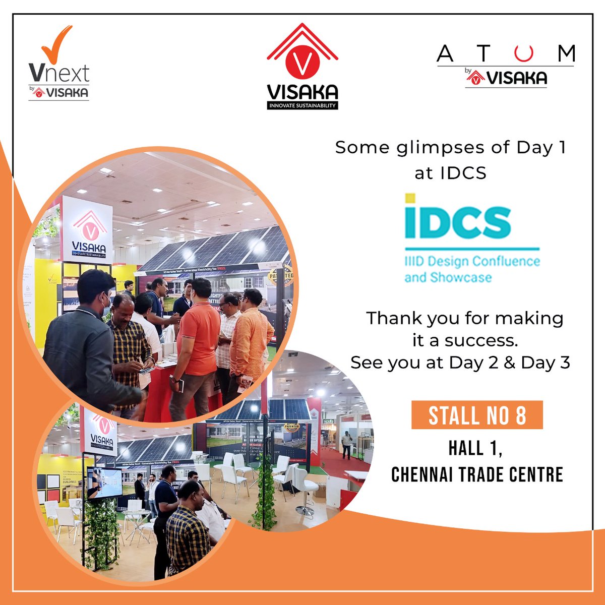 vnext_visaka's tweet photo. Day 1 at the IDCS was a success and we're looking forward to the next two days! See you there.
#VNEXT #vnextbyvisaka #architecture #greenbuilding #greenbuilding #construction #Visaka #IDCS #chennai #ATUMbyVisaka #bestsolar #solarpower #solarenergy #buildingmaterials https://t.co/6yfeMn1zVE