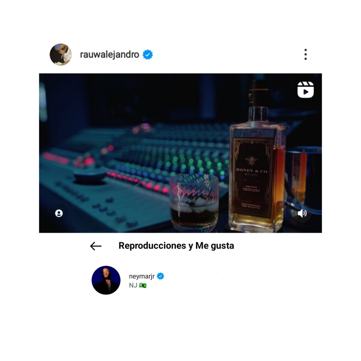 The brazilian footballer Neymar likes the promotional tesaer of Rauw Alejandro's next album.