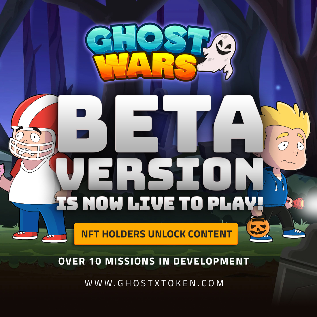 GhostxToken's tweet photo. Happy Friday!
Ghost Wars is LIVE
(IOS &amp; Android launching in next few days)

https://t.co/OPk3NOQgkU
You need to connect BSC wallet either MetaMask or TrustWallet.

#bsc #lfg #p2e #BNB #crypto #CryptoNews https://t.co/P0T8zrDddH