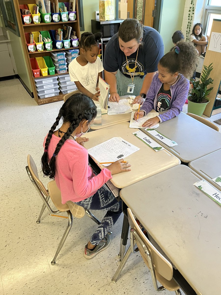 Kim__Petersen's tweet photo. Third graders at Hope Valley did some math review today by completing collaborative Math Mysteries in small groups. Building these relationships, routines, and procedures is so important! They are ready for Eureka Math next week! @HopeValleyDPS @ApWhitaker @hannaeducates https://t.co/QNW1LfQexj