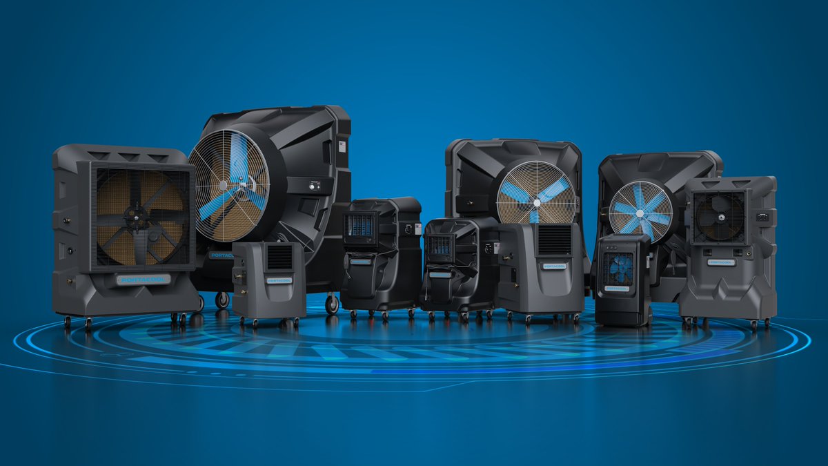 portacool's tweet photo. The western US is predicted to be hit hard in the coming days, with highs soaring from 105 to 115 degrees. #Portacool can help! Portacool evaporative coolers come in a range of sizes to fit any space, and are a #sustainable way to keep your outdoor #LaborDay celebration cool! https://t.co/E0hFxJD5Qa