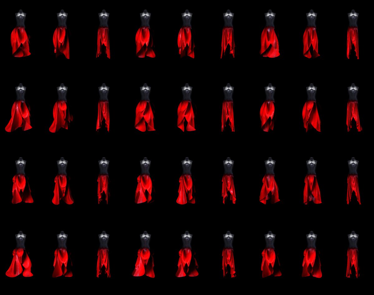 egmontas's tweet image. the two other single-sheet cuts and their resultant variations #digitalfashion #proceduraldesign