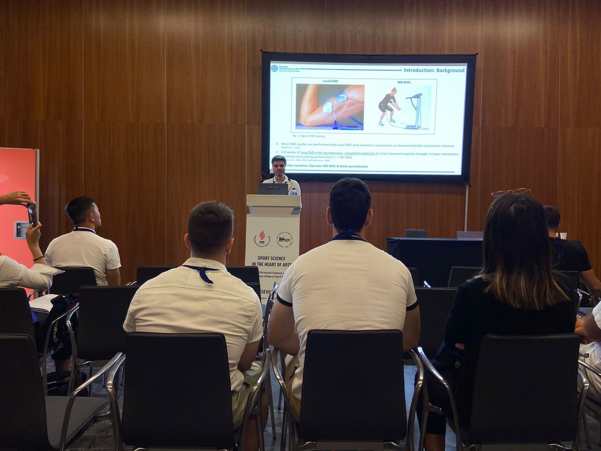 Lars Donath (@larsdonath) on Twitter photo 👍🎉 to <a href="/LudwigRappelt/">Ludwig Rappelt</a> from <a href="/SpohoKoeln/">Deutsche Sporthochschule Köln</a> to critically present data on periodization issues when applying WB-EMS. Well done! 👍🎉 to <a href="/LudwigRappelt/">Ludwig Rappelt</a> from <a href="/SpohoKoeln/">Deutsche Sporthochschule Köln</a> to critically present data on periodization issues when applying WB-EMS. Well done!