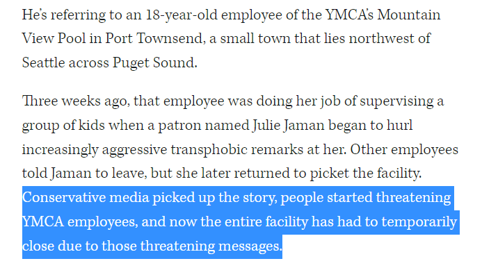 ErinInTheMorn's tweet image. Far-right groups are planning to stage something in Port Townsend tomorrow (9/3) because a lady was kicked out for yelling at a trans woman employee, asking if she had a penis, and generally harassing her.

Now they are sending violent threats to staff.

This must stop!