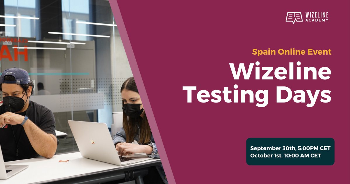 WizelineAcademy's tweet photo. An online edition of Wizeline Testing Days is here! 📢
Attention engineers: Join our testing community to learn about the topics defining test automation's future for free!
Save your spot for this free virtual event here: https://t.co/axM81r97jx https://t.co/hlYlvgaUaw