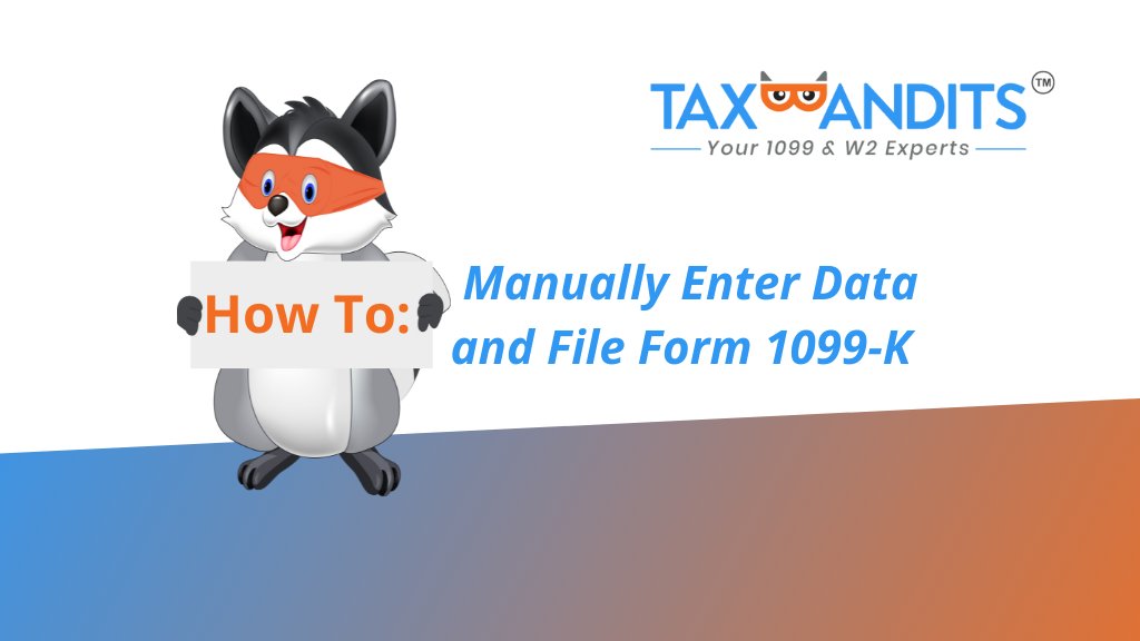 Filing #Form1099k has never been easier! Check out this step-by-step guide to manually uploading your data and filing through TaxBandits✔️

bit.ly/3Q4rthd 

#efile #1099k #IRS