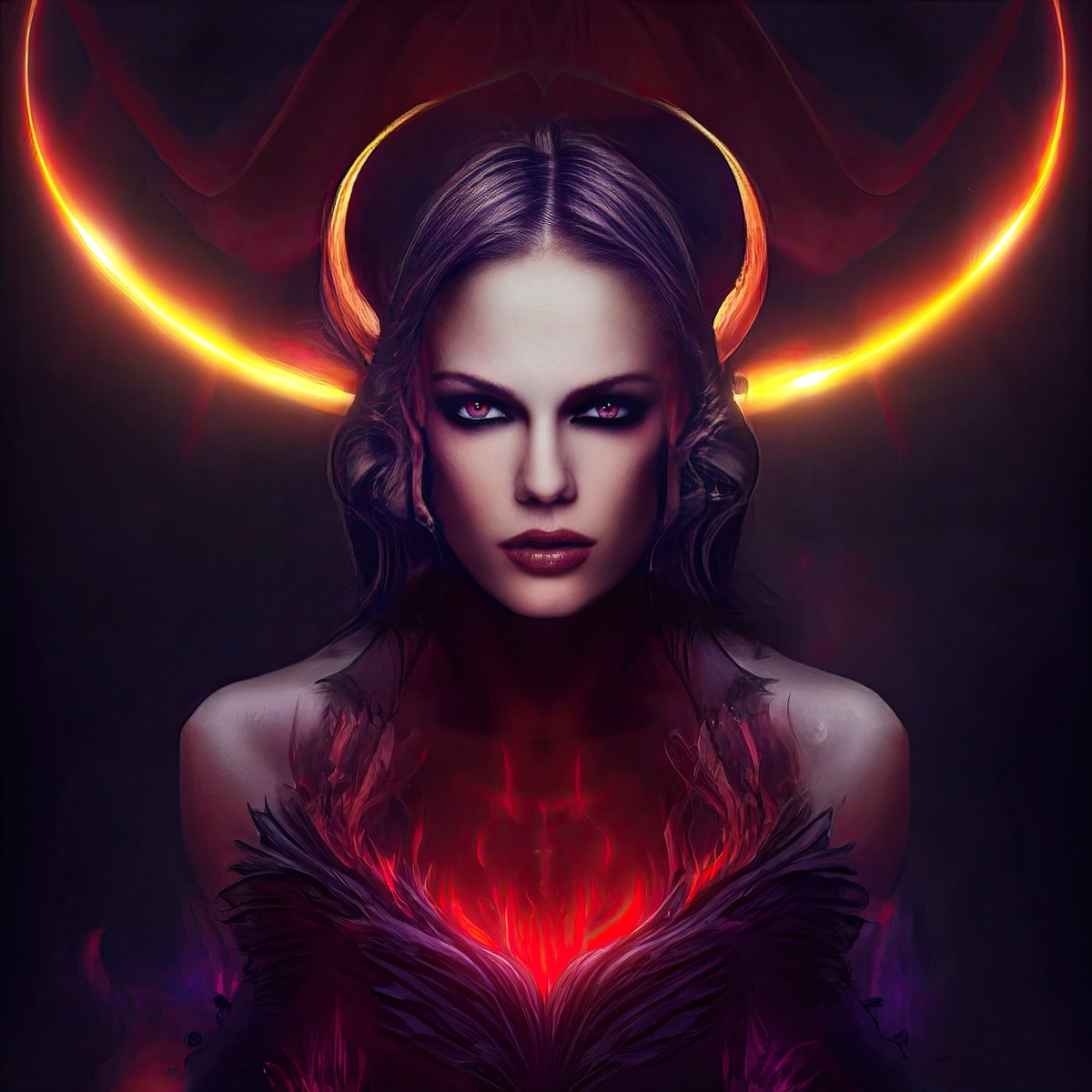 aislingual's tweet photo. "Lucifer of the Endless" (The Sandman) In the TV series Lucifer was female so I went with that. - I based her look on Taylor Swift's "Look What You Made Me Do" 😏😈 #AIArtwork #TheSandman #TaylorSwift #IllBeTheActressStarringInYourBadDreams https://t.co/TplPrS2q84