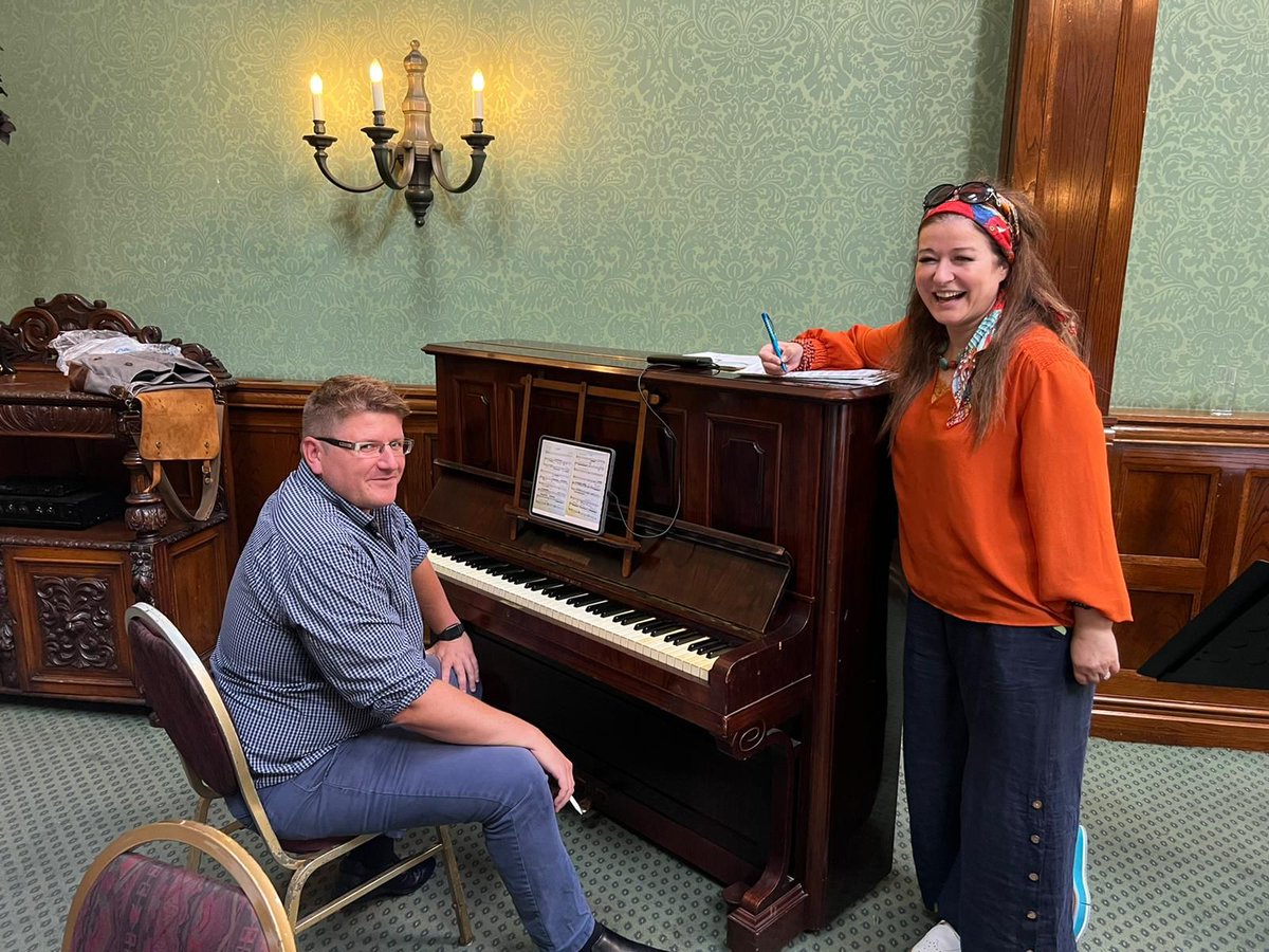 NIOpera's tweet photo. Rehearsal with mezzo @carolyndobbin and pianist Tristan Russcher for next week's free lunchtime recital of Ulster Scots Songs in the Studio @gohbelfast at 1-2pm on Tuesday 6th as part of #OutreachWeek. Book your free 🎟 here. #UlsterScots @ArtsCouncilNI https://t.co/oj9Y9WrWME https://t.co/XEhURN2MtI