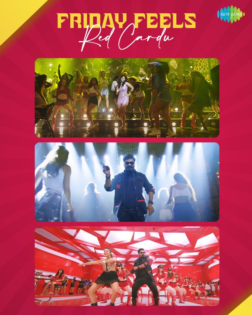 saregamasouth's tweet photo. Let's take over this FRIDAY night with 
@SilambarasanTR_ 's #RedCardu🔥

▶️https://t.co/FFRx3uKmLz 🕺

A @hiphoptamizha Musical 

Penned by @TherukuralArivu
 
#VanthaRajavathaanVaruven #SongOfTheDay #SaregamaTamil @saregamaglobal https://t.co/cDkQ12VCZB