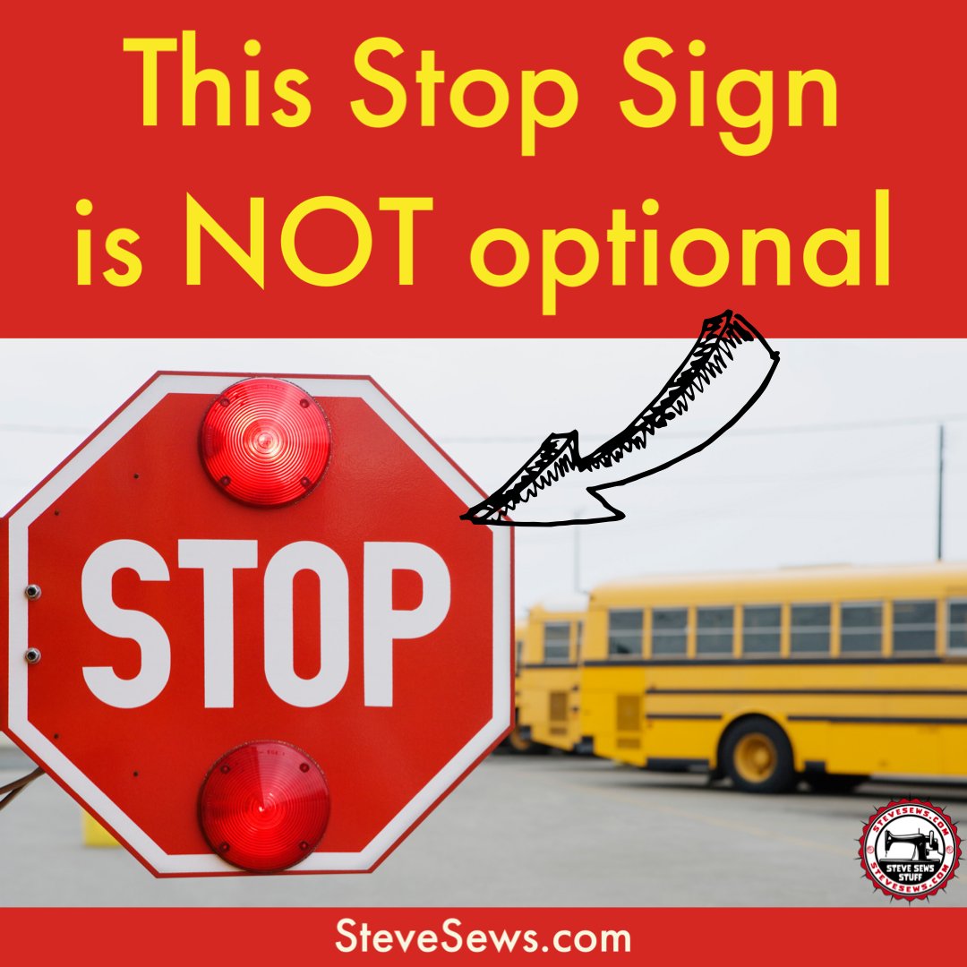 SteveSews2's tweet image. This stop sign is NOT optional 
#schoolbus #backtoschool #schoolbusstop #stopsign
