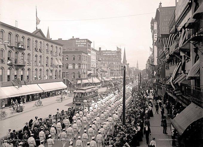 For decades, our union would dress up and march at Labor Day parades together to signify our mutual pride, honor and shared understanding that our trades build the world, not the bosses.

Here's our painters &amp; paperhangers marching in the 1900 Labor Day parade in Buffalo, NY.