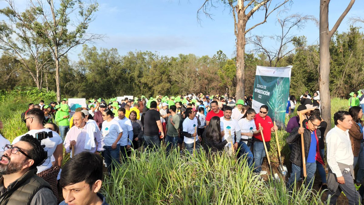 TVAztecaJalisco's tweet photo. 🔴#FOTOGALERIA Ya son 20 años del Nuevo Bosque y como en cada ocasión, se cumplió la meta de sembrar más de 4,000 árboles en Jalisco. Una iniciativa de @gruposalinas con ayuda de @CONAFOR en beneficio de nuestro planeta. https://t.co/Gq3YbP49HA