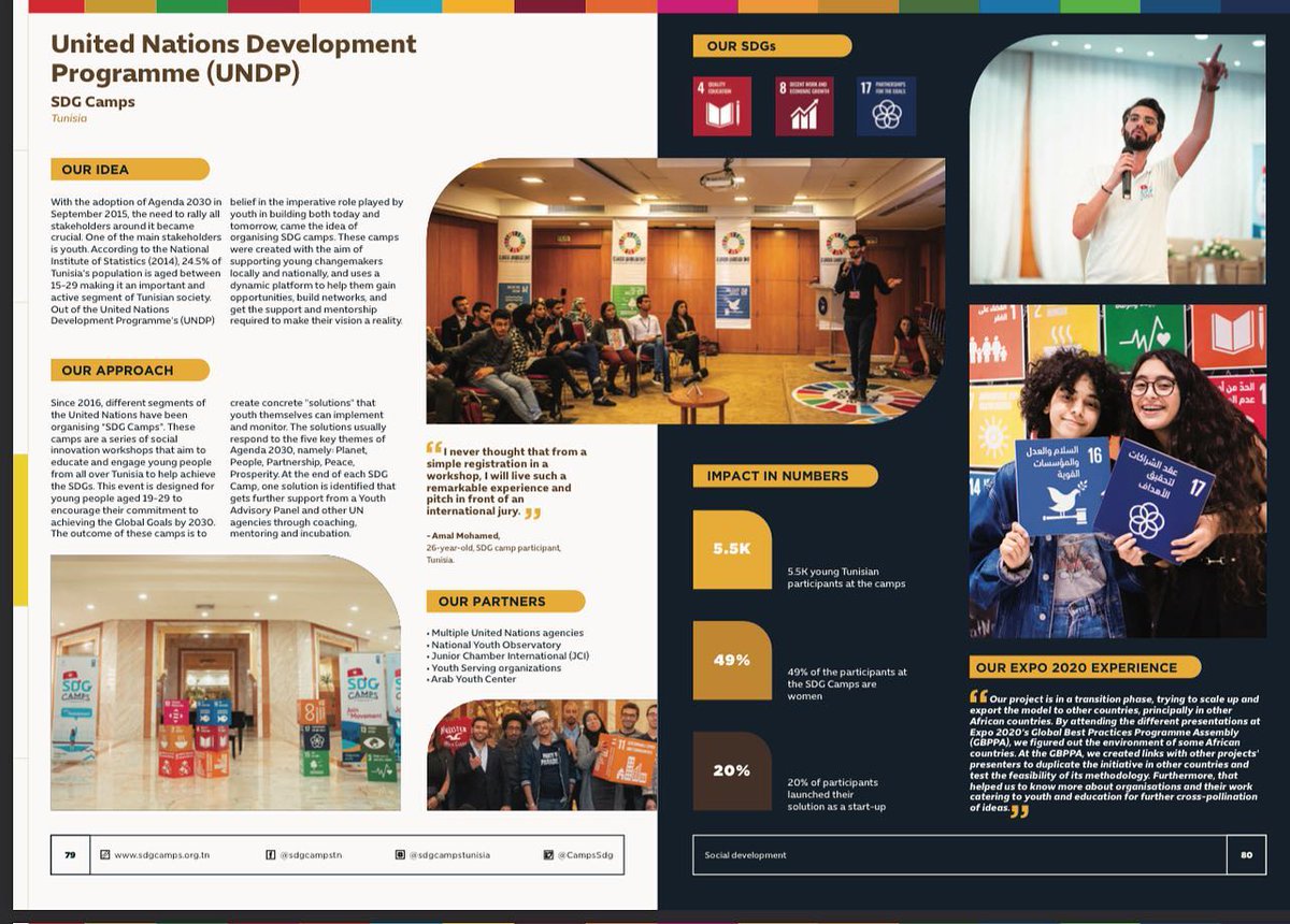 📍The SDG camps team had the immense pleasure to be present during @expo2020dubai  at the Best Practices Programme. 

Read more about our participation here 🌱