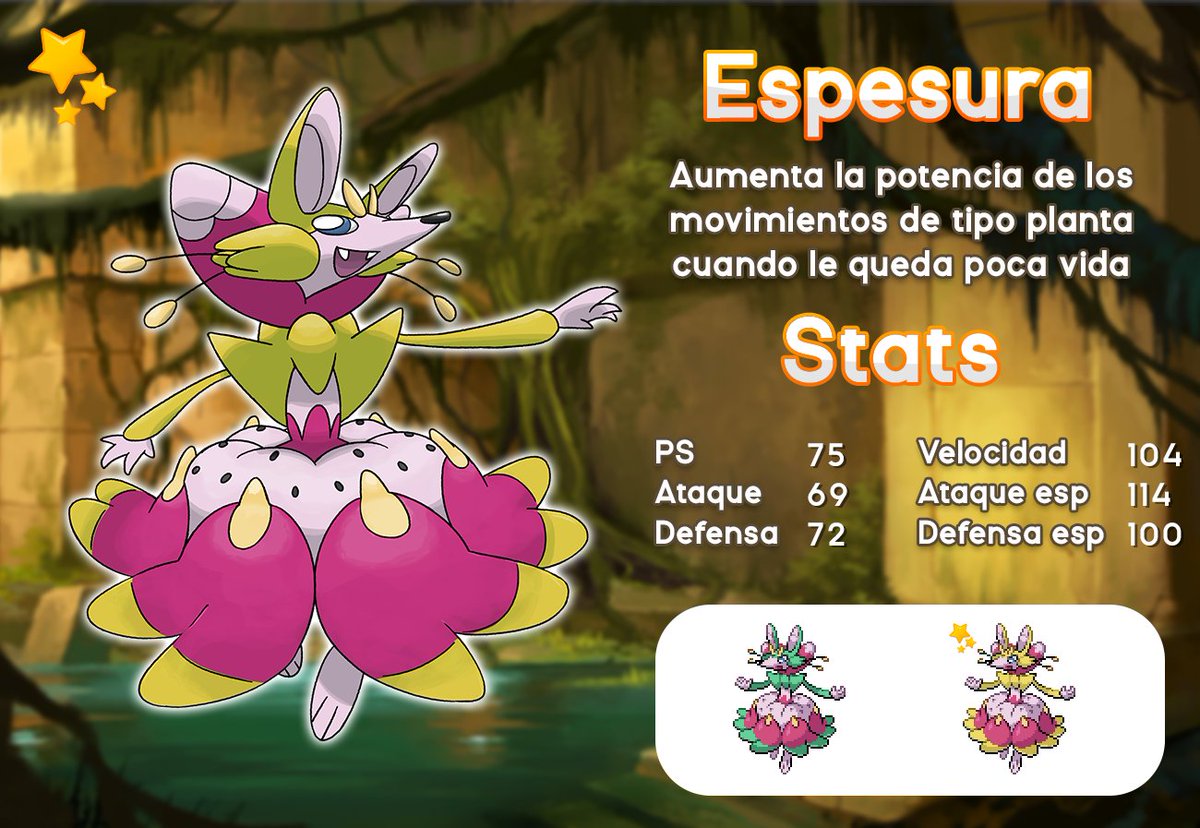 Pkmn_Pirita's tweet photo. Los Fruitaya tienen la capacidad de hacer crecer un pequeño brote hasta ser un enorme árbol frutal repleto de bayas en cuestión de segundos.

Fruitaya deja atrás la etapa de florecimiento y alcanza la etapa de madurez frutal, abandonando el tipo Hada y adquiriendo el tipo Color https://t.co/G068702cpB