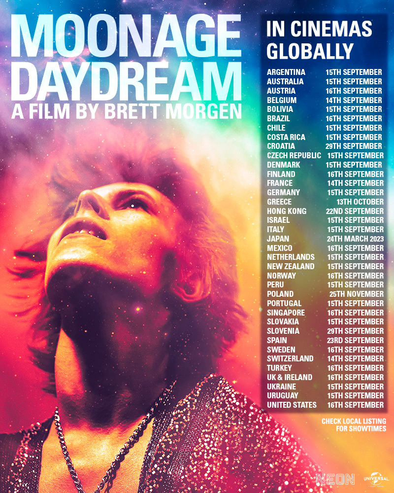 David Bowie Official on Twitter "MOONAGE DAYDREAM IN CINEMA GLOBAL