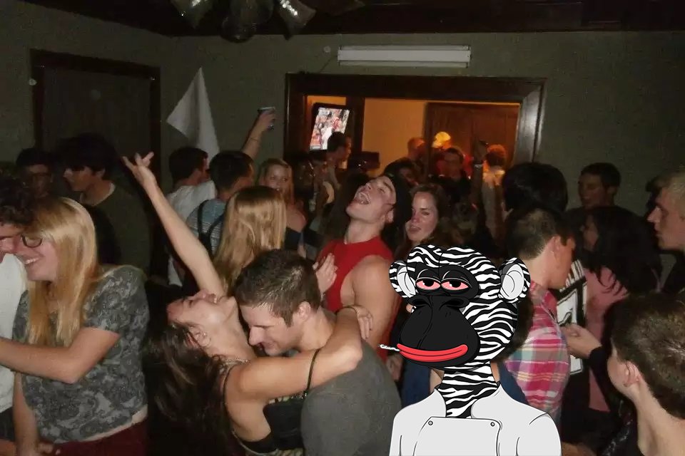 Tony went to his first party last night and feels weird. #FrapesInTheWild
