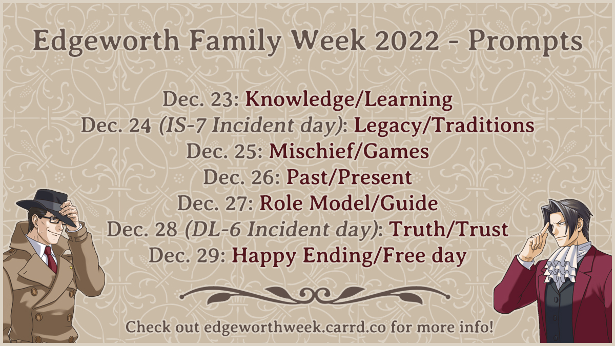 ⚔️ Here is the prompt list for Edgeworth Family Week 2022!