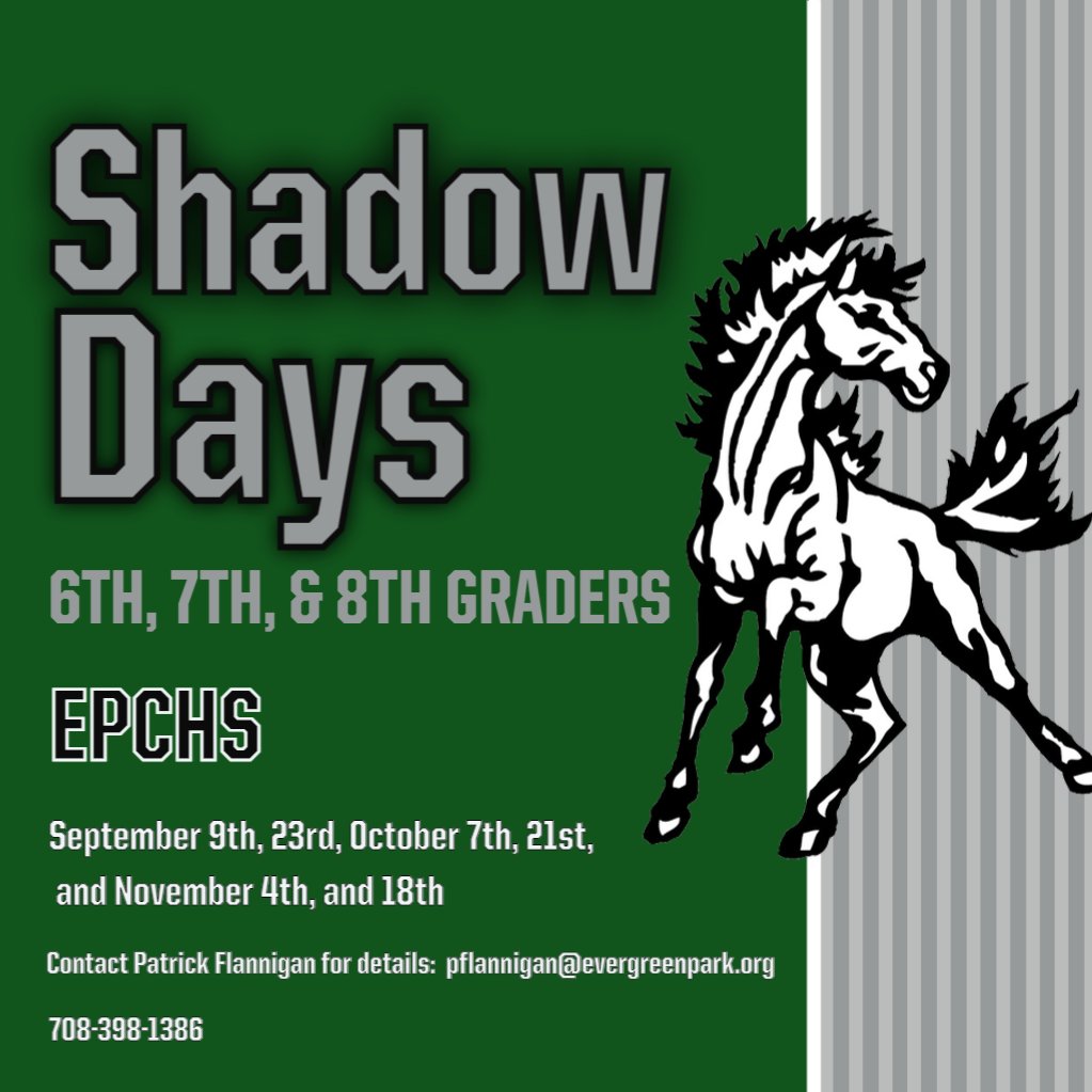 Epchs231's tweet photo. Shadow Days at EPCHS are coming up! Sign up here: https://t.co/WoxI4BXiJs
@MHRedeemer @QueenOfMartyrs @EPSD124 @sjfschool #ShadowDays #FutureMustangs https://t.co/Dj5K8h5Ke7