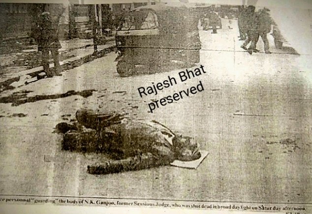 BattaKashmiri's tweet photo. Justice Neel Kanth Ganjoo, a Judge from Kashmir who had sentenced terrorist Maqbool Bhat to death was shot dead in broad daylight in Srinagar on November 4,1989.

But for our Supreme Court, This story is too old to be heard. https://t.co/djbtOnknC6