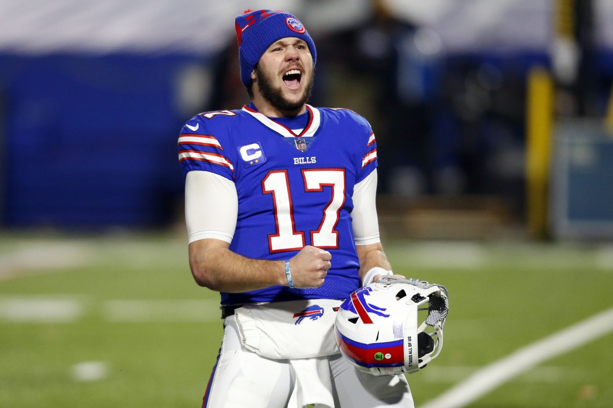 NFL's tweet photo. Josh Allen is heading into year 5 in the NFL and the MVP hype around him has never been stronger. Yet, the @BuffaloBills QB has faced his share of doubters and obstacles throughout his football journey. https://t.co/5NLQHeoiF0